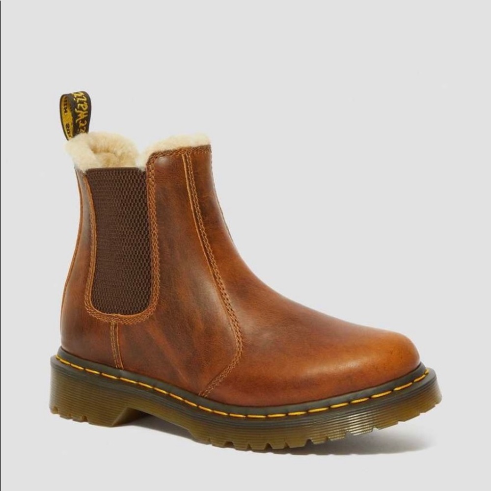 Dr Martins Faux Fur Chelsea Boots